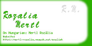 rozalia mertl business card